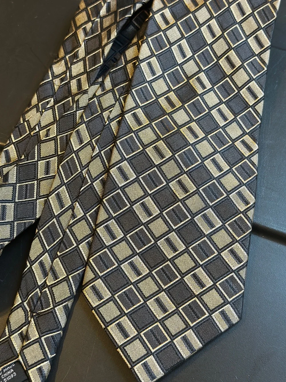 Men's Geometric Tie Croft & Barrow Hand made
